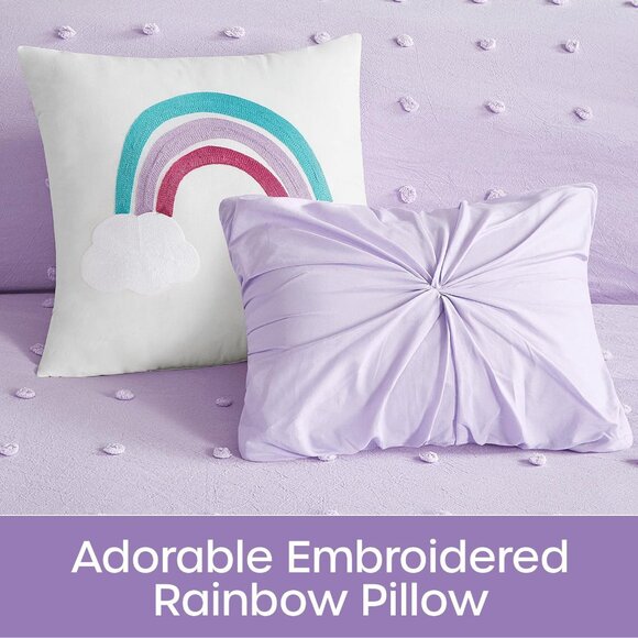 NEW Urban Habitat 4-Piece Comforter Set Callie Lavender Purple Twin / Twin XL - Picture 9 of 14